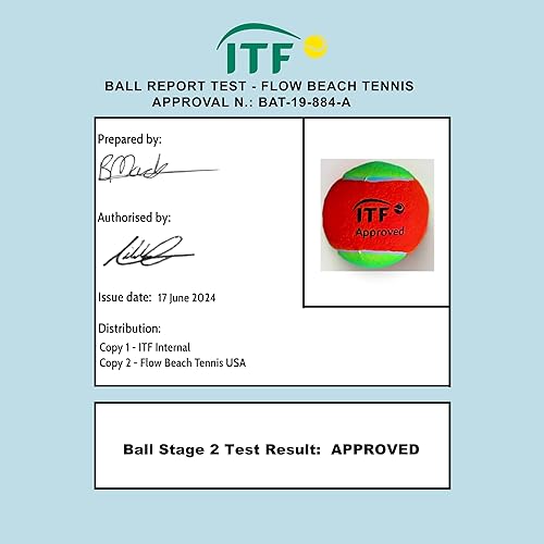 Miniatura 4 de Flow - Pelotas de playa para tenis, aprobadas por la ITF, paquete de 3, pelotas de arena de baja compresión