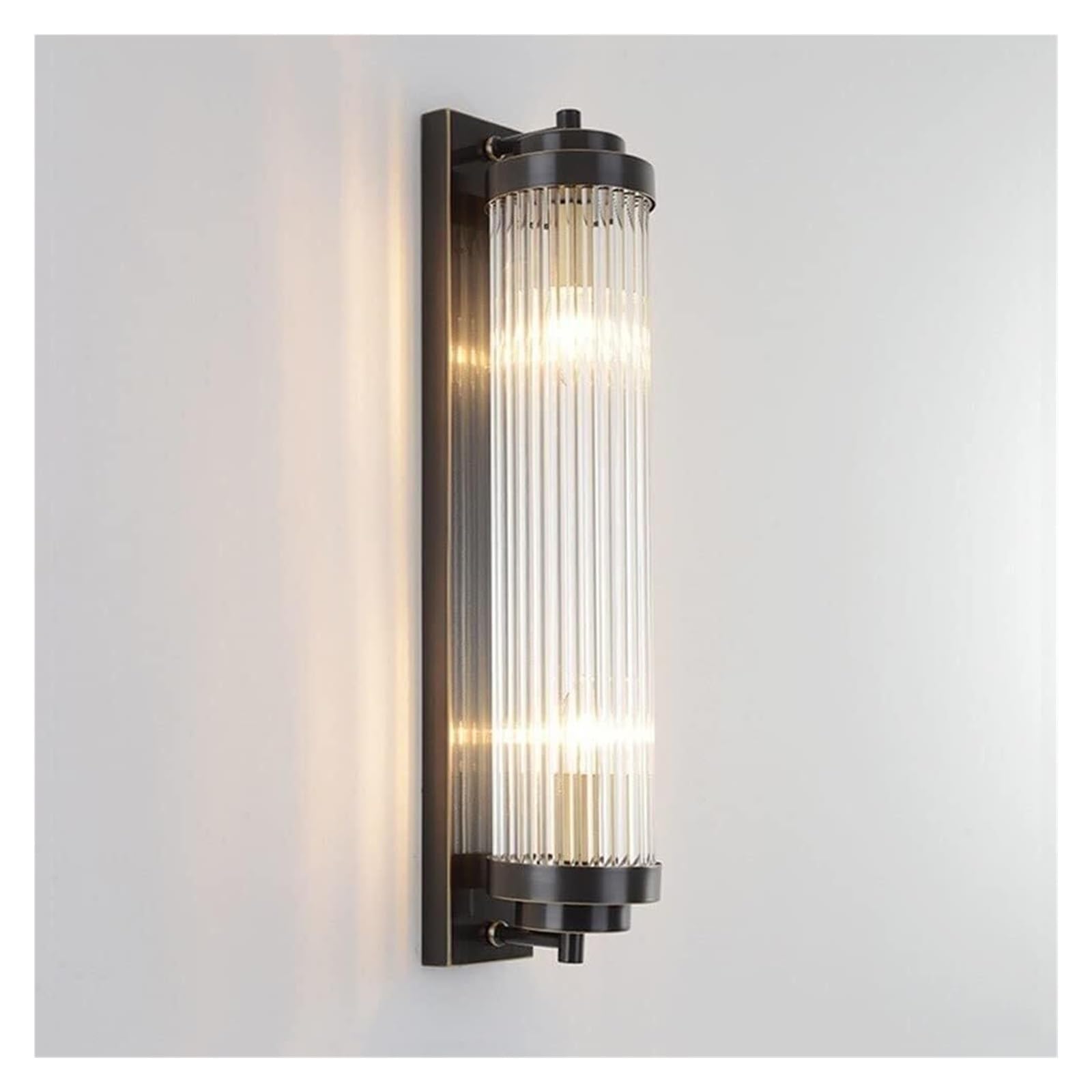 VDOQTLJT Industrial Crystal Glass Shade Wall Light E14 Lighting Lamp Indoor Bedside Headboard Sconce Lamps sconces(Glass,12 * 40cm)