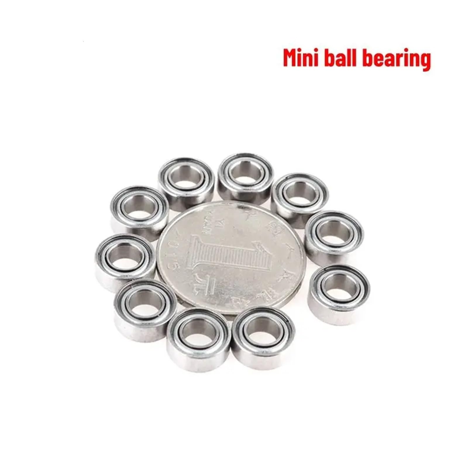 Lot de 10/50/100 Mini roulements à Billes à Gorge Profonde de Haute qualité, diamètre intérieur: 1, 1,5, 2, 2,5mm, diamètre extérieur: 3, 4, 5, 6, 7, 8mm(100Pcs,2.5x6x1.8 Open)