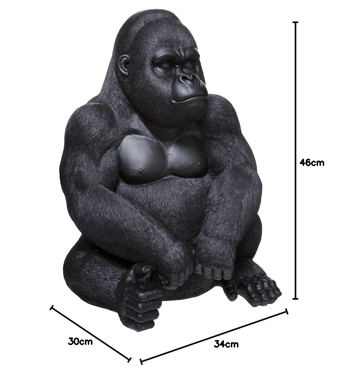 Atmosphera Statue Gorille Assis H46 cm