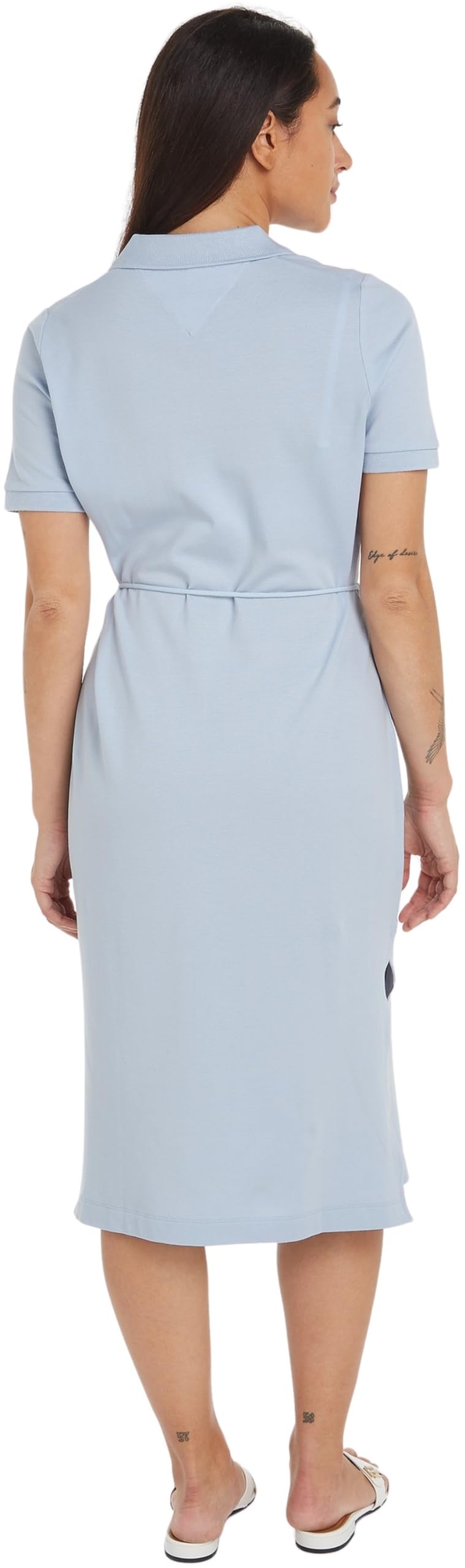 Tommy Hilfiger Donna Abito a Polo Midi Dress Maniche Corte