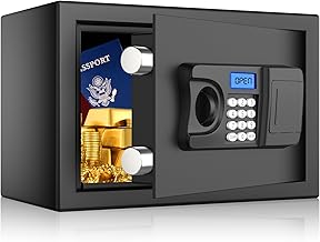15L Mini Safe Tresor für Zuhause, MöBeltresor Klein mit Feuerfest Wasserdicht Geldtasche, Kleiner Tresor Sicherheitssafe mit Zahlenschloss,Tresore Kinder Wandtresor für Geld Medikamente Schmuck