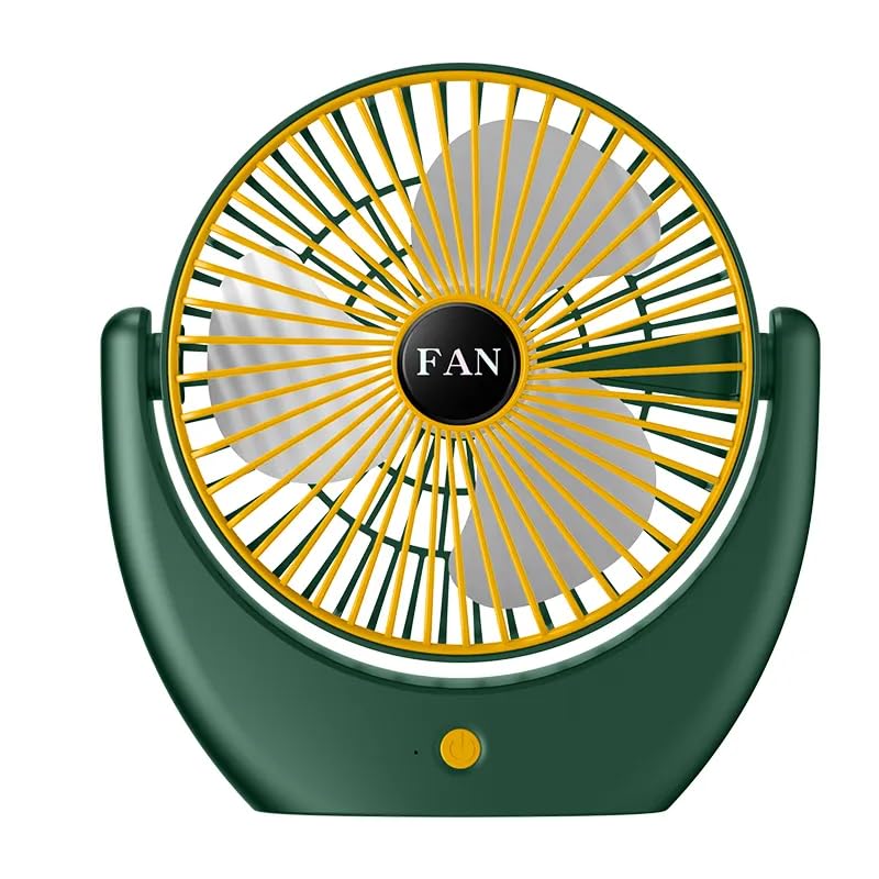 Image of 4000mAh High Speed ๐๐๐๐ก๐๐ซ๐ ๐๐๐๐ฅ๐ Table Fan for Home, ๐๐ฌ๐๐ข๐ฅ๐ฅ๐๐ญ๐ข๐ง๐ ๐๐๐ง with ๐๐๐ ๐๐ข๐ ๐ก๐ญ | ๐๐๐ ๐๐๐ซ๐ฌ๐จ๐ง๐๐ฅ Fan, ๐ ๐๐ฉ๐๐๐ (F0 - Dark Green)