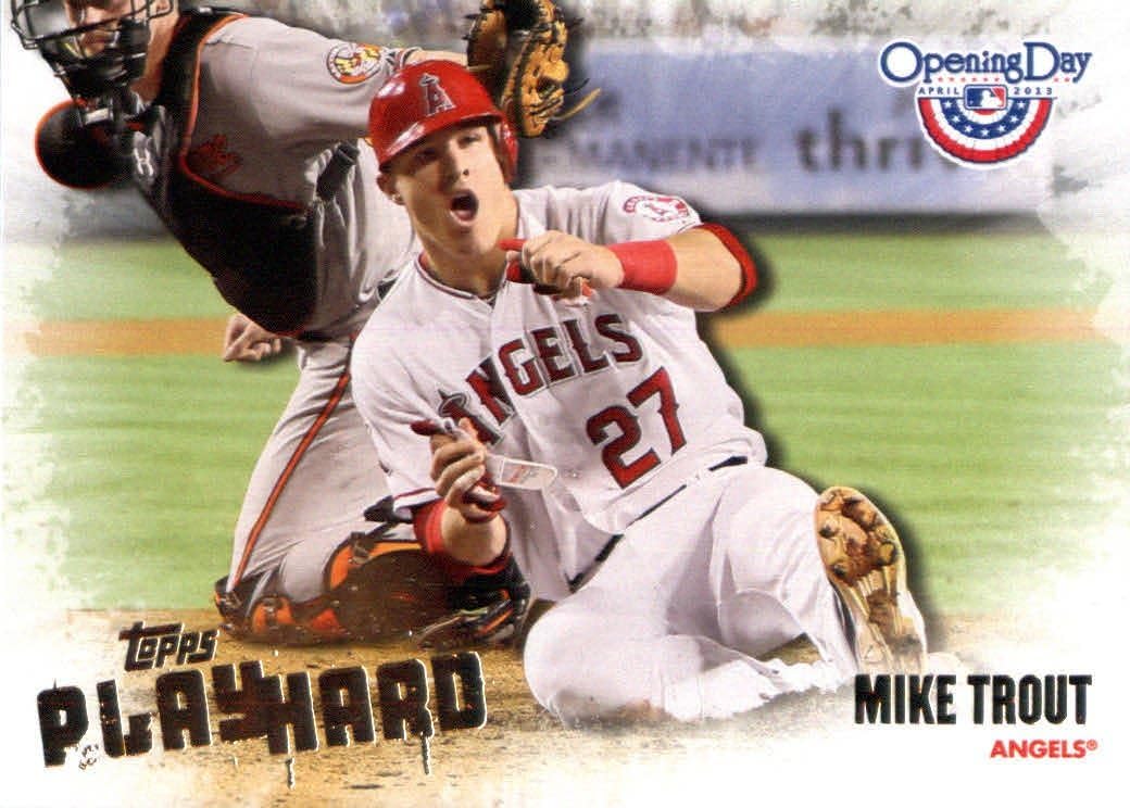 2013 Topps Opening Day Play Hard Baseball Card #PH-3 Mike Trout MINT