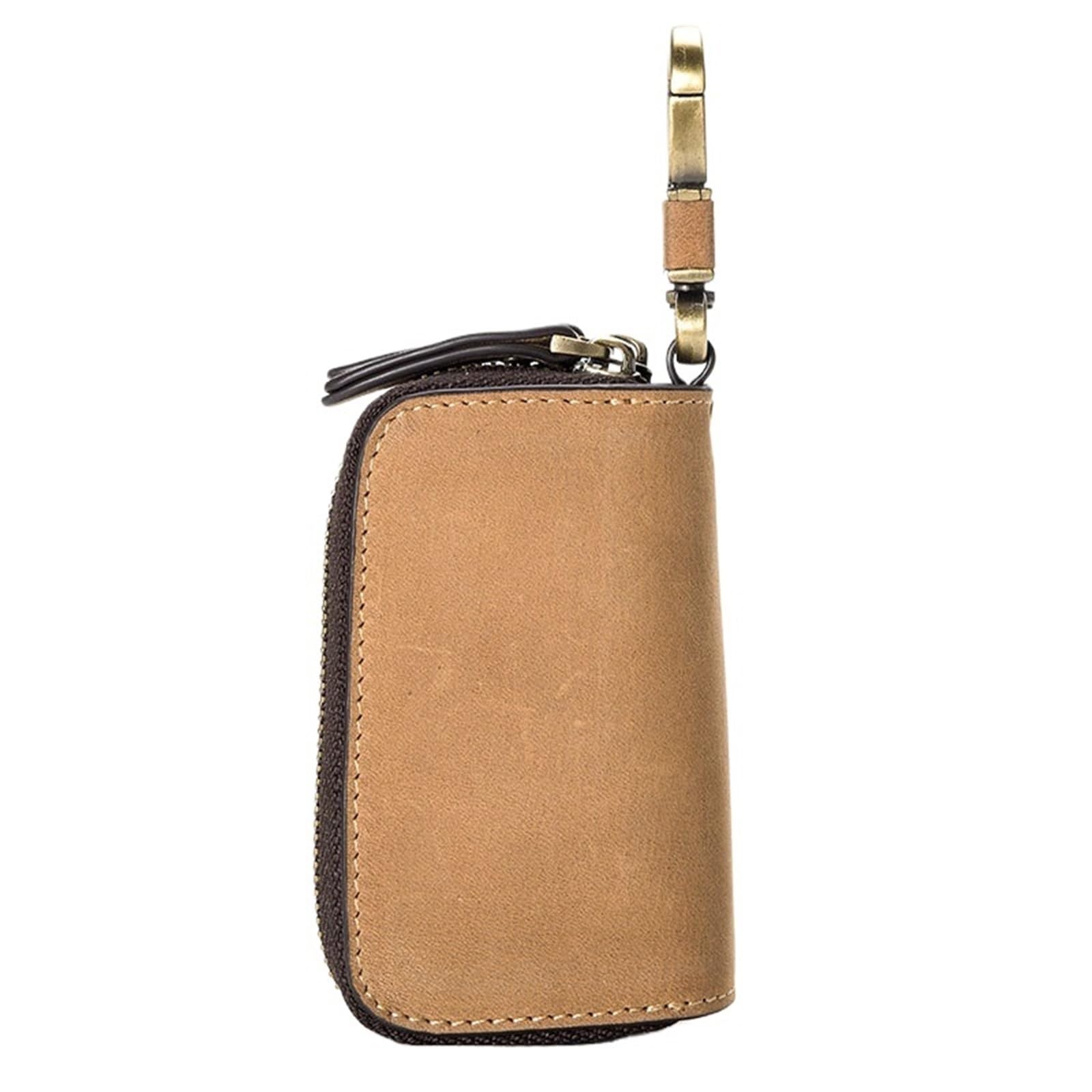 Schlusselmappen Kunstleder-Schlüsseletui, Geldbörsen, Herren, Vintage-Schlüsseltasche, Autoschlüsselhalter, Doppel-Reißverschluss, Schlüsselanhänger-Etui, Damen, kleine Haushälterin