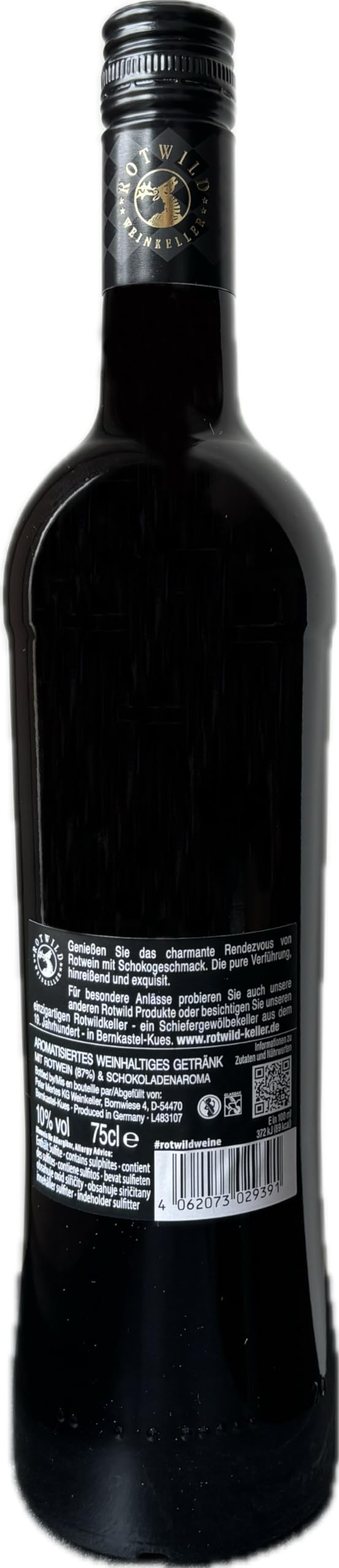 Rotwild Schoko, ein süßer Rotwein mit sinnlicher Schokoladenverführung (6 x 0.75l)