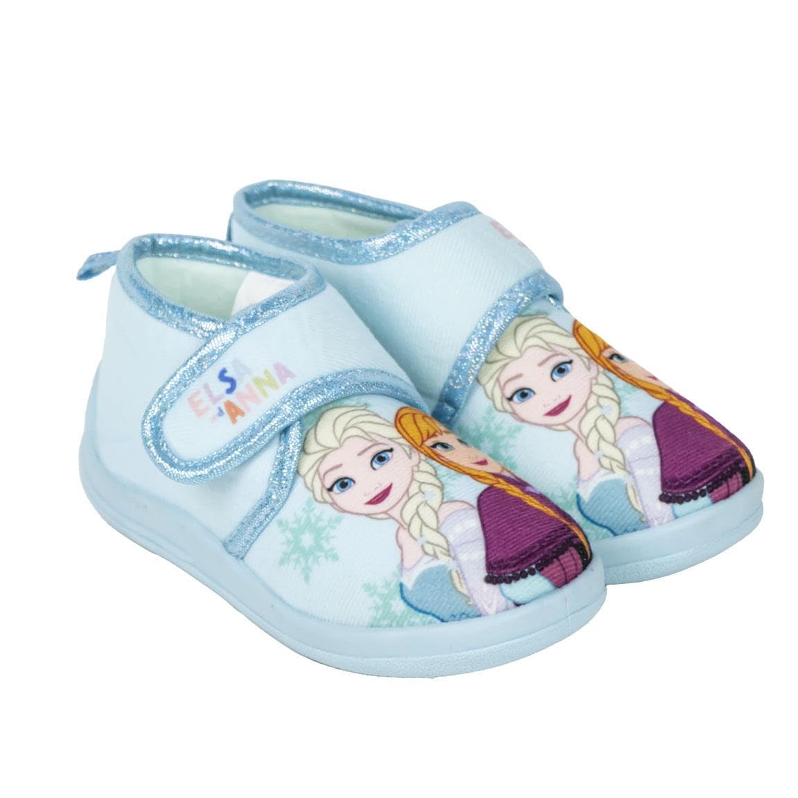 Disney Chaussons pour enfant Elsa Minnie avec fermeture Velcro et semelle confortable pour fille