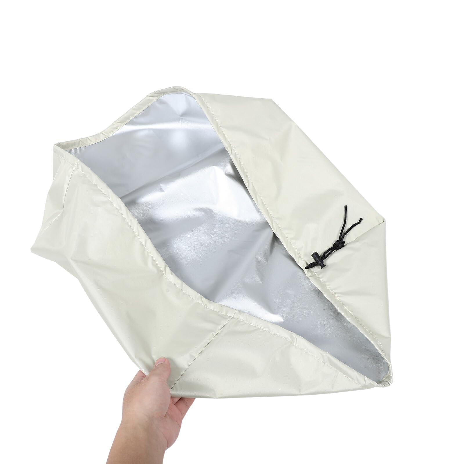 Angoily Housse Anti-poussière Protection pour Platine Vinyle Vintage Beige en Tissu Oxford pour Tourne-disque Résistante aux Rayures et Portable en Salon ou Chambre