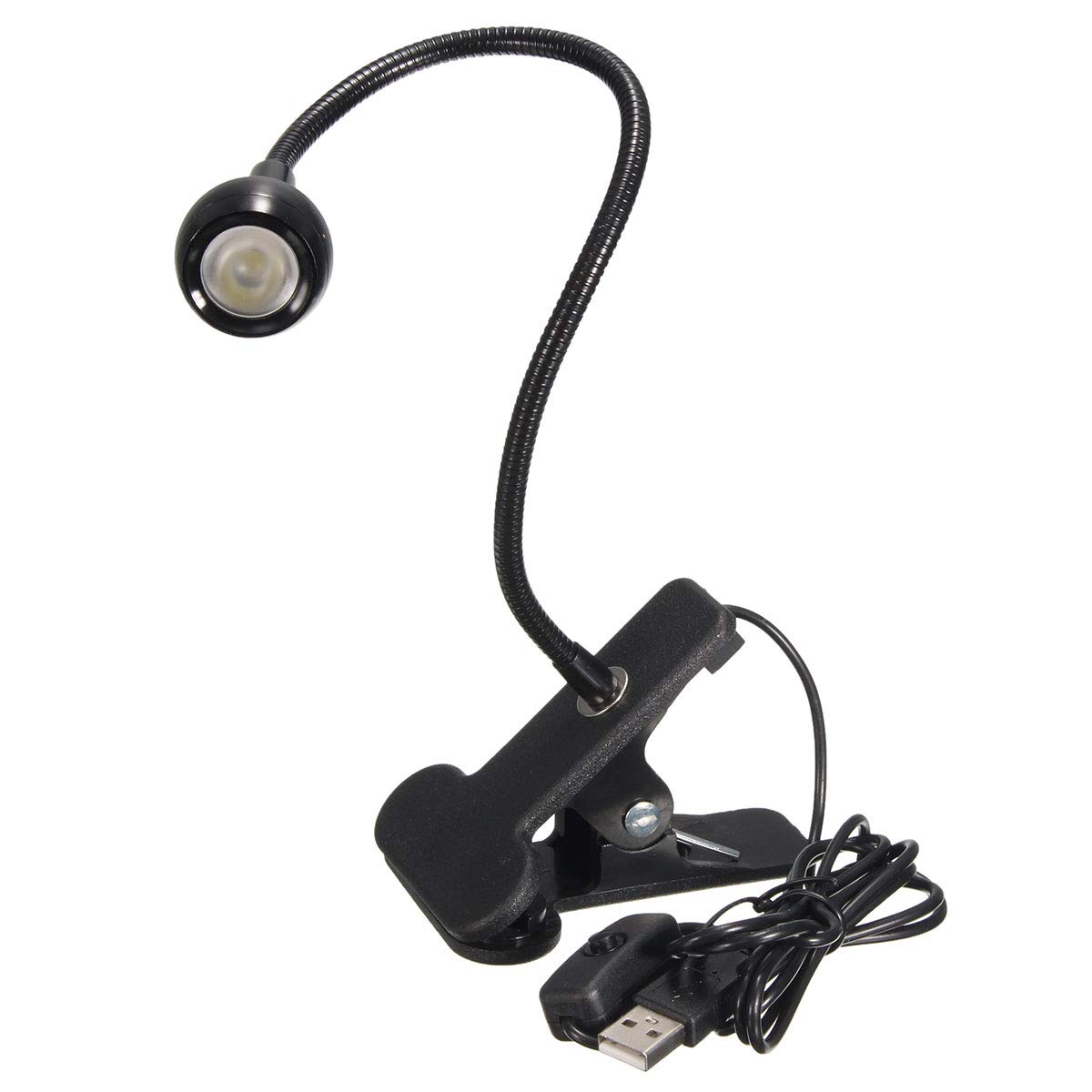 USB Flessibile Lettura LED Luce accanto a letto Scrivania Lampada da Tavolo Clip sulla Luce del Libro