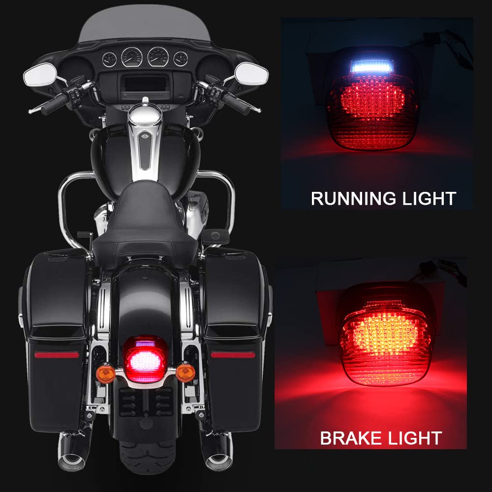 Feu Arrière LED Moto Rouge/Noir Pour Harley-Davidson – Stop Ultra Lumineux, Étanchéité Totale, Plug & Play