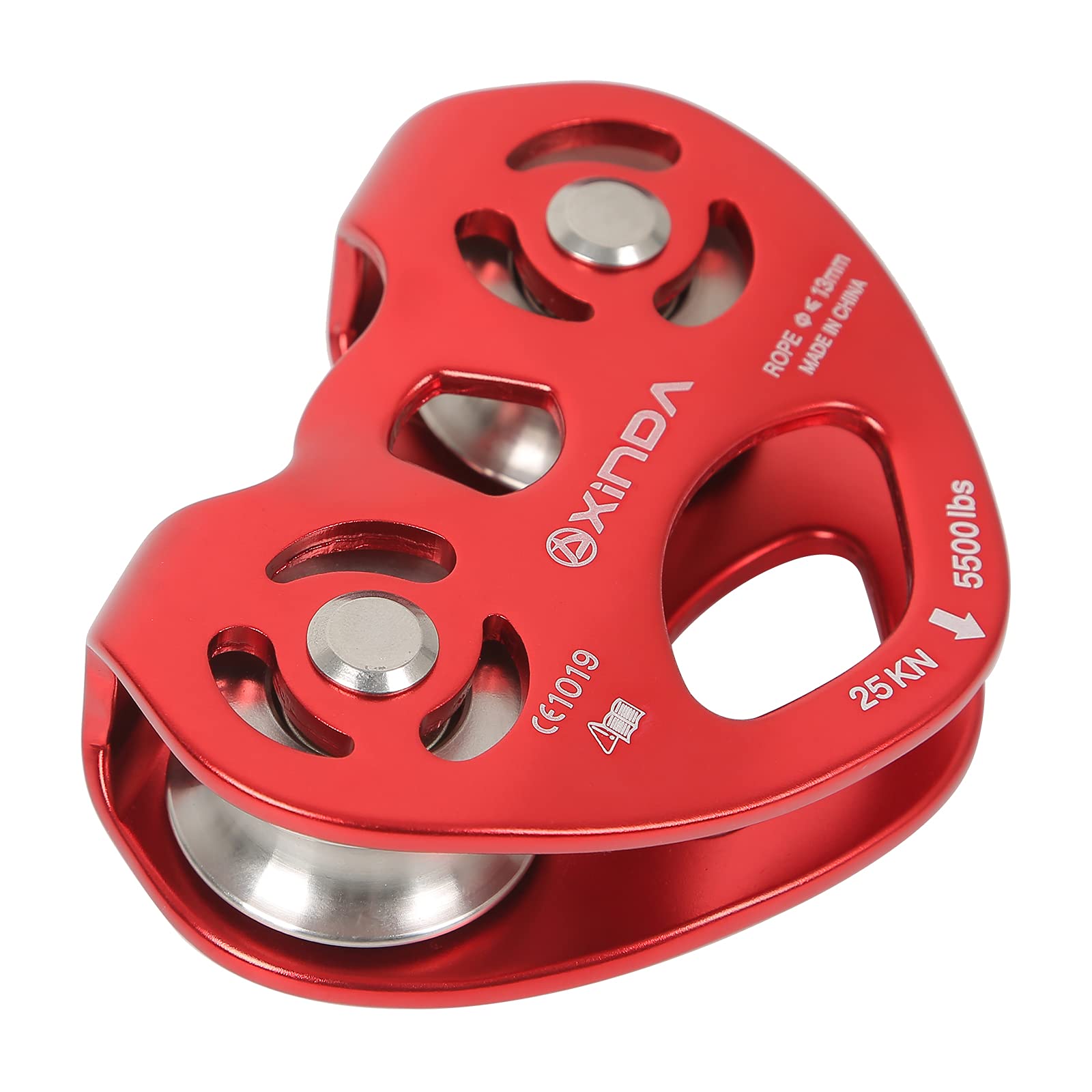 Amazon.com : XINDA 25kN Double Pulley - Tandem Speed Dual Pulley