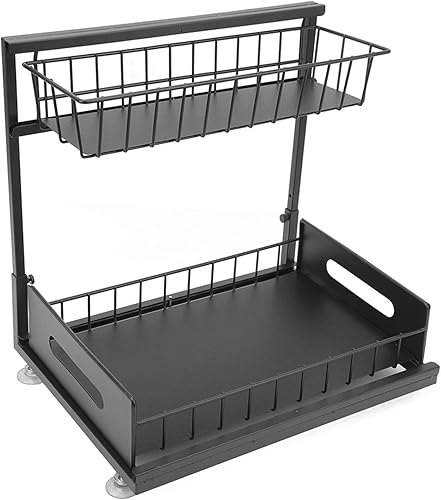 Miniatura 9 de TOPINCN 2 Tier Under Sink Organizers and Storage Cabinet Shelf Basket Kitchen Bathroom Under Sink Organizer Rack Pullout Storage Box Kitchen Storage