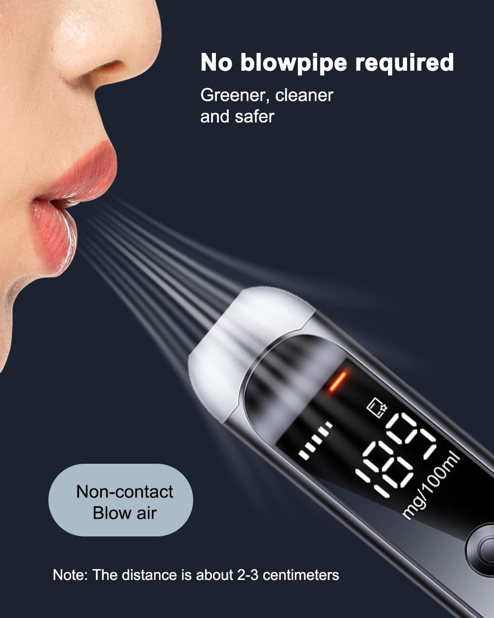 Breathalyzer Professional-Grade High Accuracy Alcohol Tester, Breathalyzers for Alcohol with LCD Digital Display Portable Breath Personal Alcohol Tester for Home Use Breath Alyzer Tester USB C Port