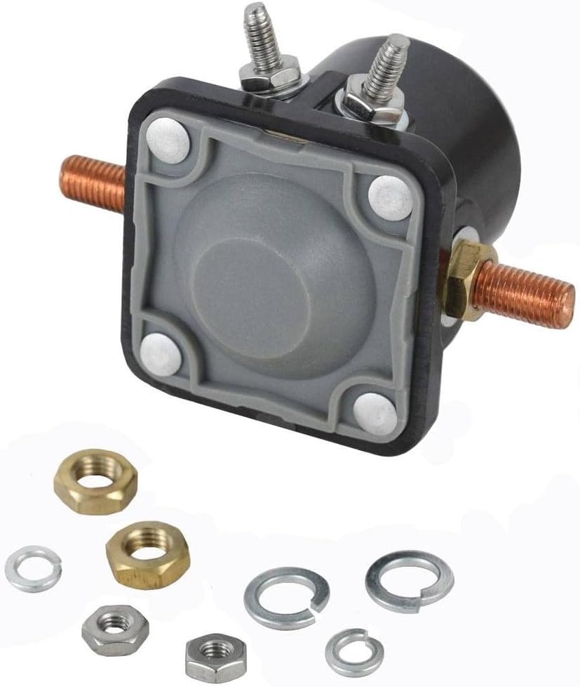 RAREELECTRICAL 12V Starter Solenoid Compatible With Johnson Evinrude Omc Mercury Outboard Marine 20Hp To 300Hp 2-Stroke Replaces 582708 586180 383622 395419 Sierra 18-5808 47886 Insulated Ground