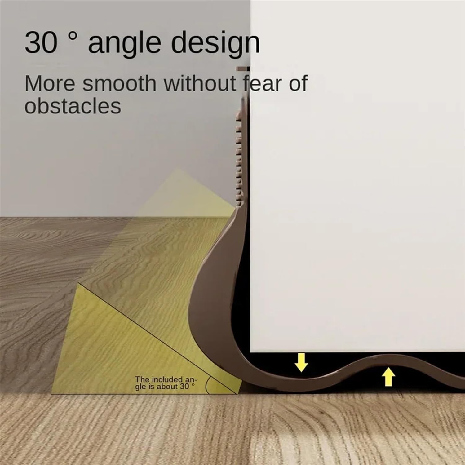 PVC Flexible Door Bottom Sealing Strip Under Door Draft Stopper Sealing Strip OundProof Gasket Weatherstrip Draft Guard.93 * 10.5cm*2pcs(A)