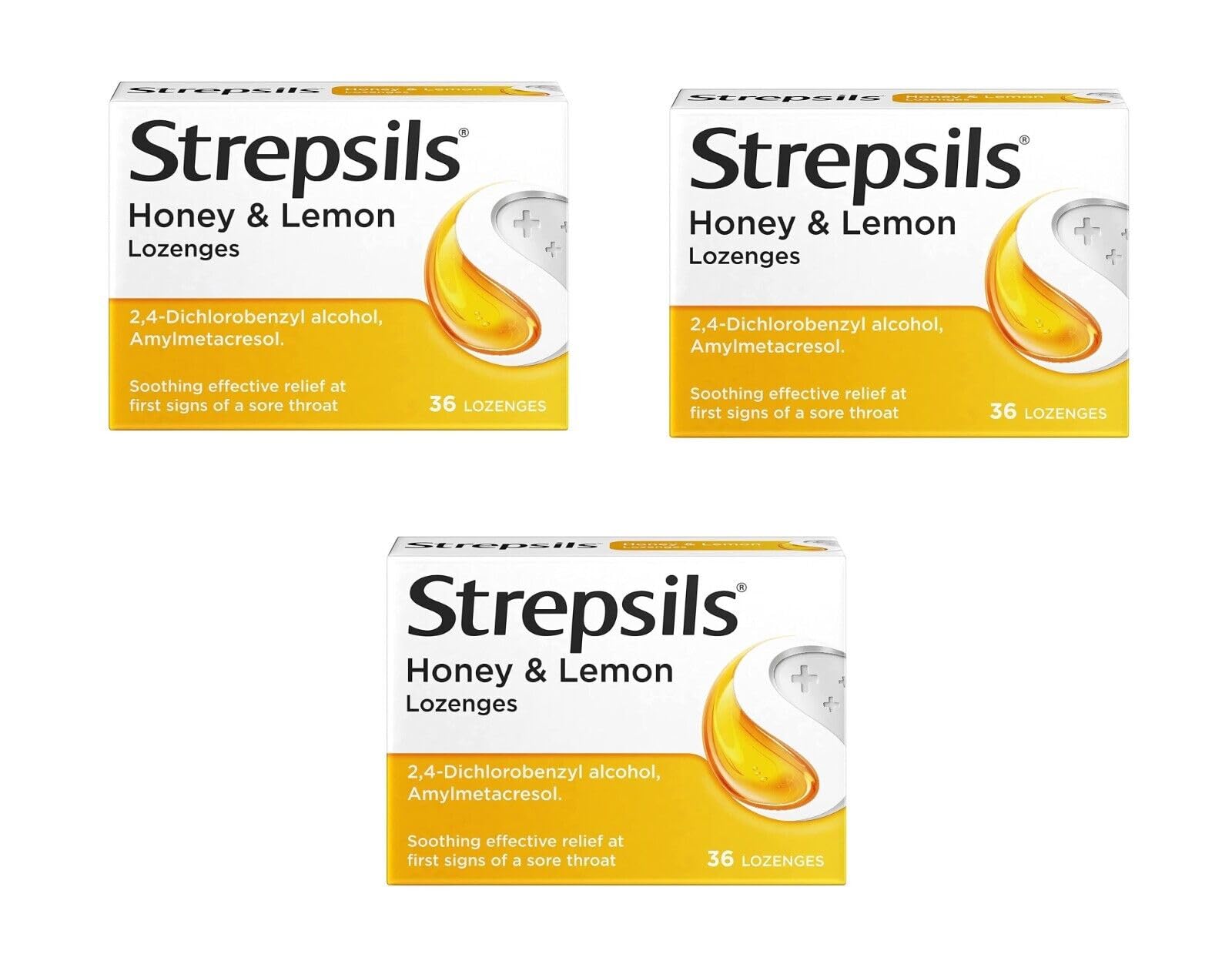 Honey & Lemon Lozenges - Pack of 3 X 36 Count