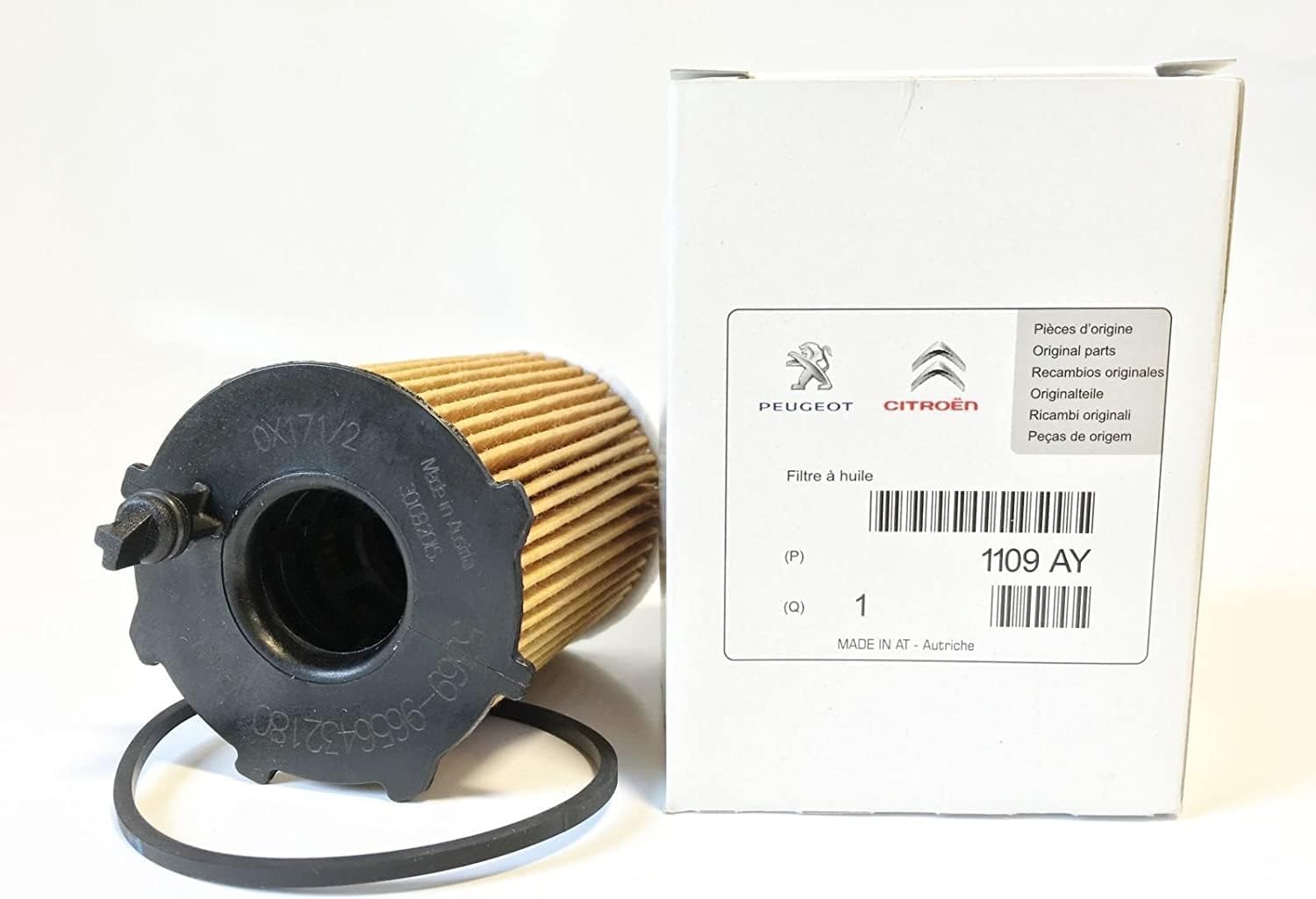 Pack Quartz Ineo ECS 5W30 + Filtro Aceite Original Motor 1.6HDi (1109.AY)+Tunap 957 Limpiador Motor (200)