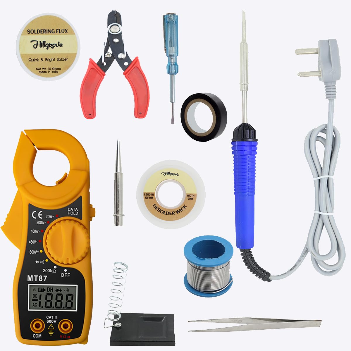 Hillgrove HGCM1404M1 11in1 Digital Volt Clamp Meter Multimeter AC DC Auto Range Continuity Digital Tester Kit Meter