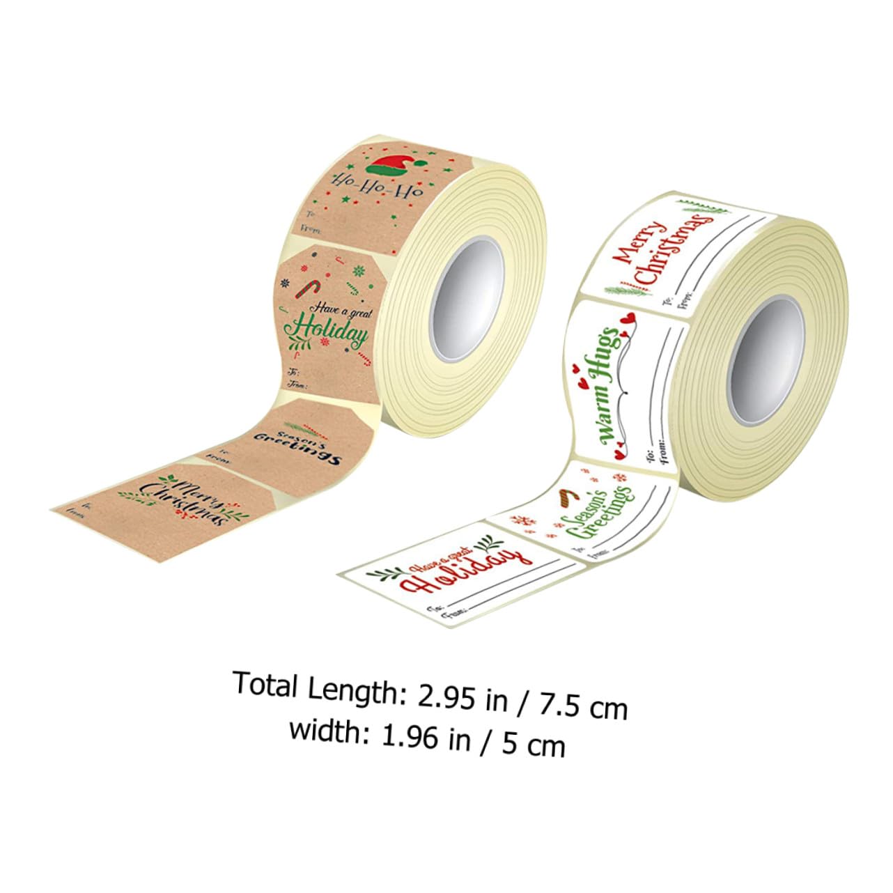 NUOBESTY 2 Set Adesivi Natalizi Adesivo Da Imballaggio Babbo Natale Adesivo Sigillante Decorativo Adesivi Decorativi Natalizi Etichette Adesivi Per Buste Natalizie Carta 2 * 2