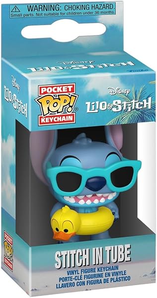 Funko POP! Keychain: Lilo & Stitch- Tuber Stitch - Original Keyring Keyring - Mini Collectible Figure - Stocking Gift Idea - Official Product - Backpack Decoration - 2