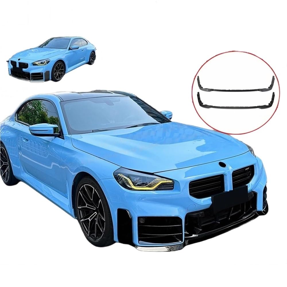 Przedni zderzak wargi kompatybilny z BMW M2 G87 2023-2026 dolna łopata surround dyfuzor spoiler splitter tablica osłonowa MP Style Body kit Tuning(Carbon Look 3pcs)
