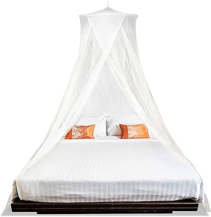MEKKAPRO Extra-Large King Mosquito Bed Net, Made for King Queen and Twin, Two Openings Netting | Bed Canopy Curtains, White Mosquito Netting