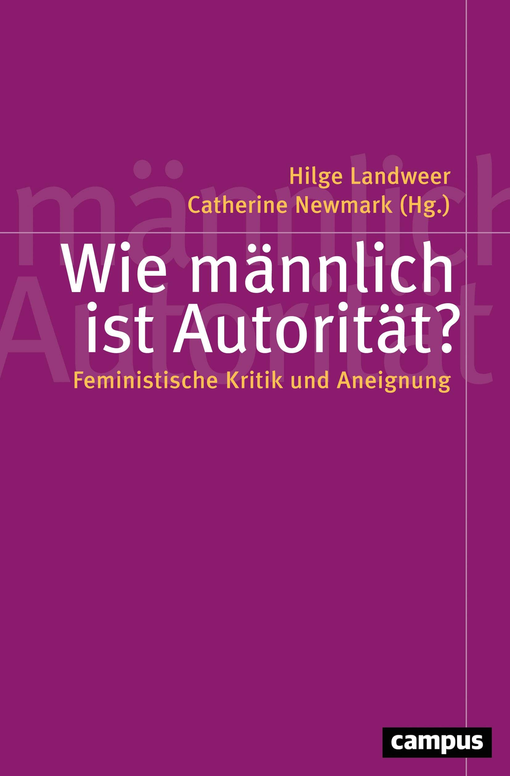 Wie männlich ist Autorität?: Feministische Kritik und Aneignung (Politik der Geschlechterverhältnisse, 60)