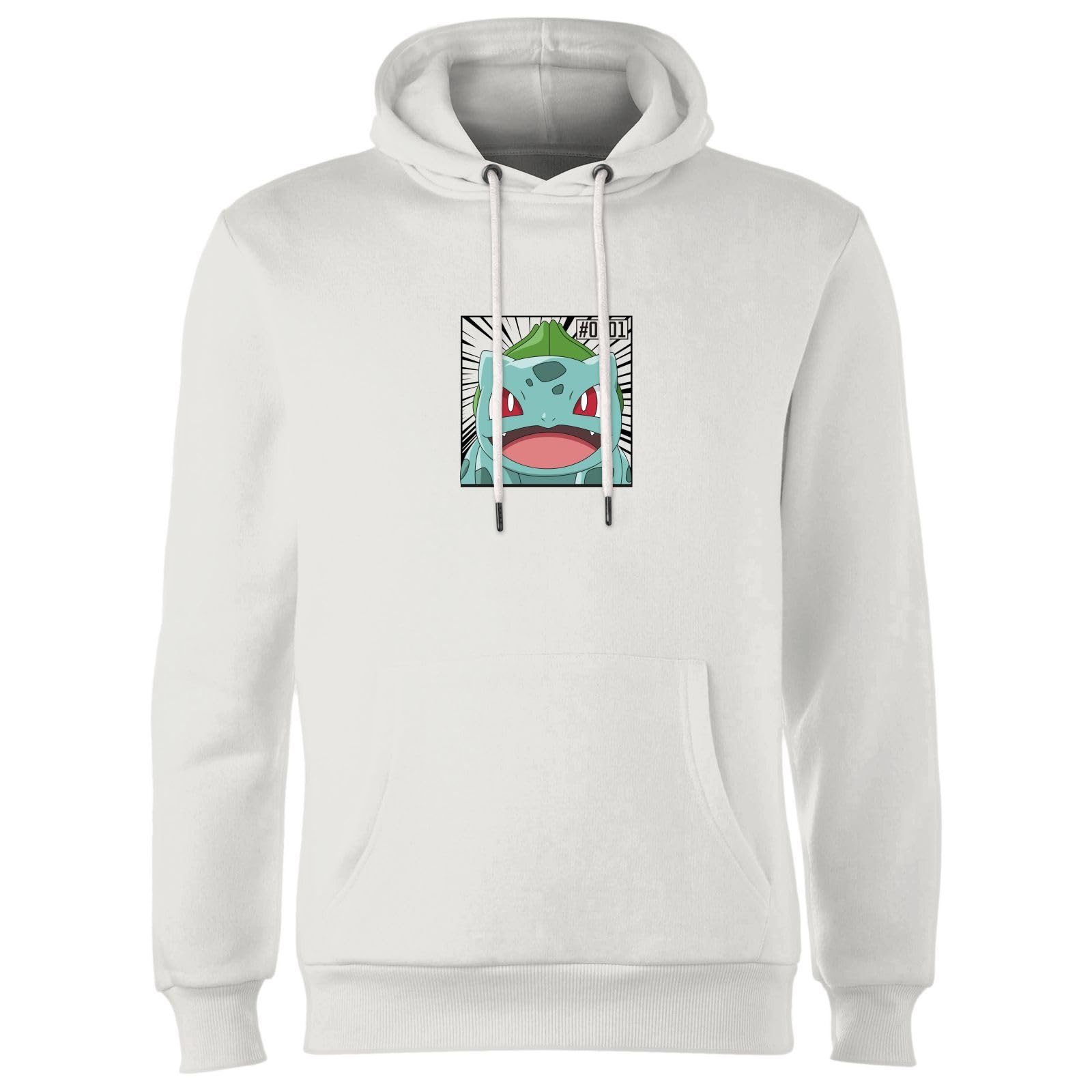 Zavvi Unisex White Official Pokémon Pokédex Bulbasaur #0001 Adults Hoodie - L