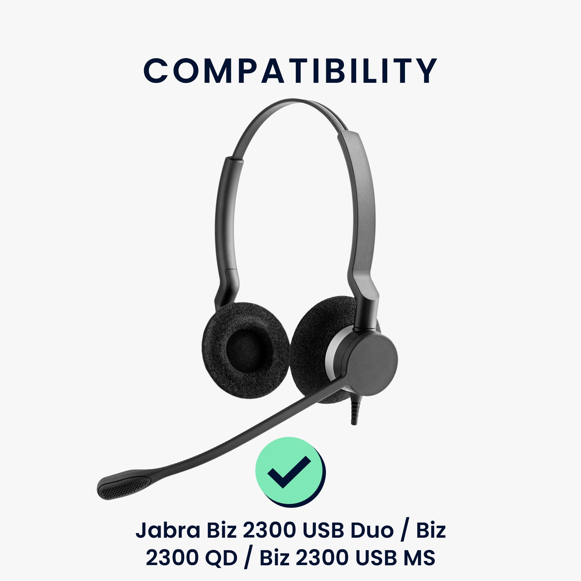 Amazon | kwmobile 2x ヘッドホンカバー Jabra Biz 2300 USB Duo/Biz