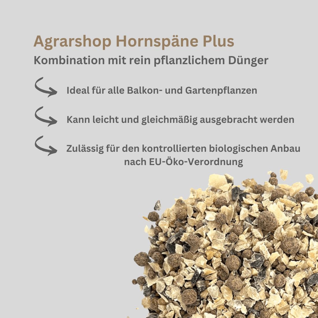 Agrarshop Hornspäne Plus 20 kg Universaldünger Gemüsedünger Blumendünger
