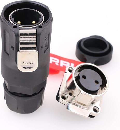 DRRI Serie XHE28 Conector impermeable de 2 pines IP65IP67 de conexión rápida 30A 308V macho y hembra Conector de puerto solar RV (2 pines 30A 380V)