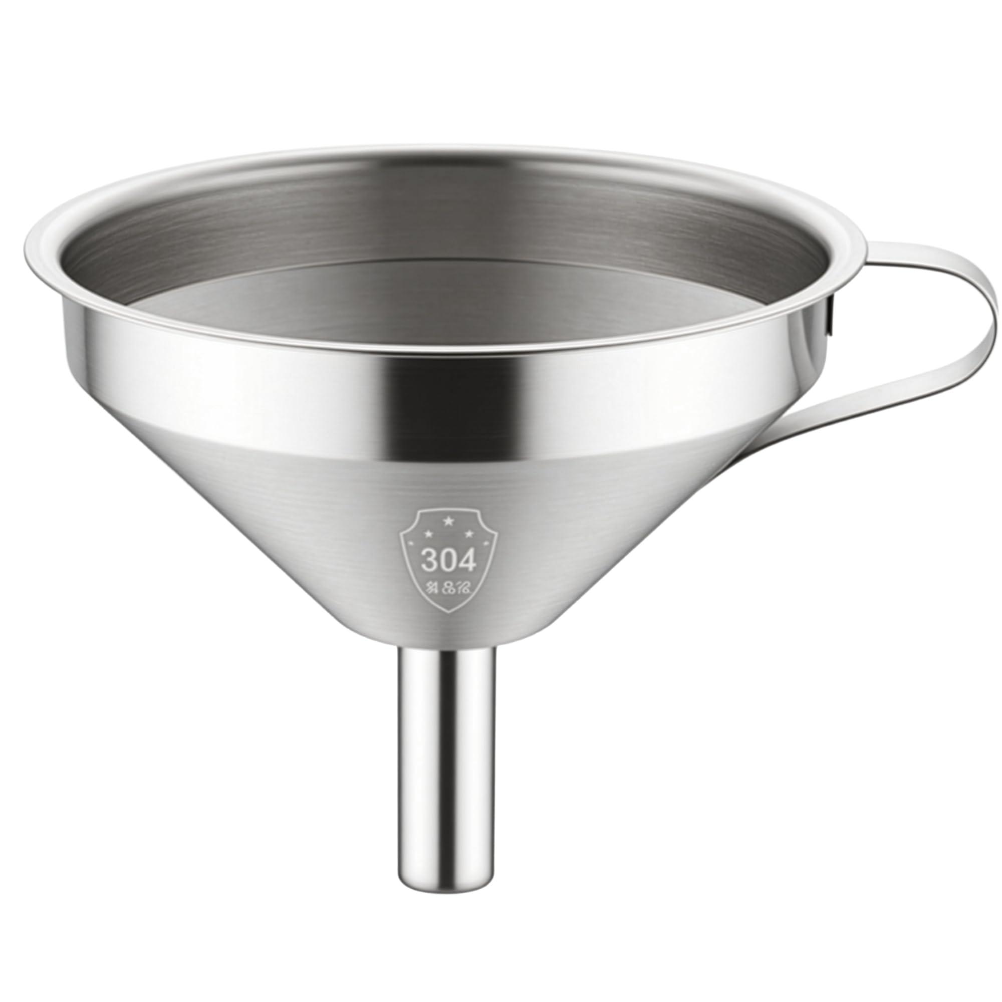 Funnel Stainless Steel Funnels with Ring Holder, Dishwasher Safe (12cm)
