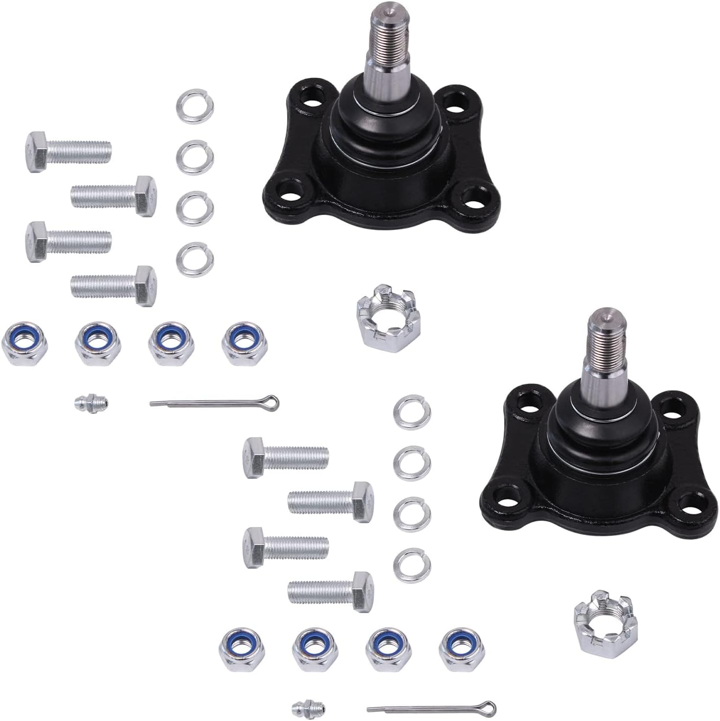 Detroit Axle - 4WD 10pc Front Suspension Kit for 1989-1991 Toyota 4Runner 1989-1995 Pickup, 4 Upper & Lower Ball Joints, 4 Inner & Outer Tie Rods, Idler Arm, Pitman Arm 1990 Replacement