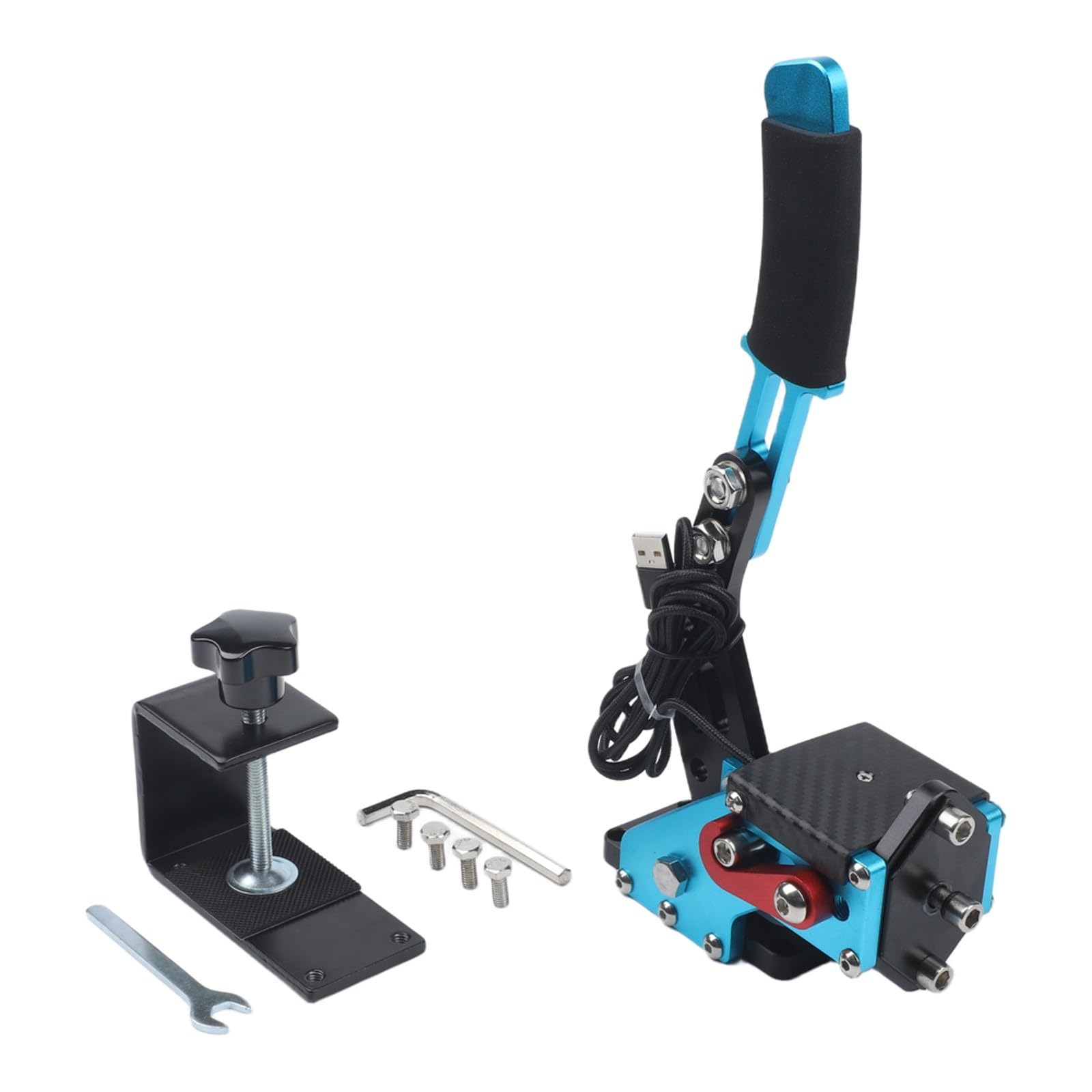 Freno a mano USB in lega di alluminio per PC, sensore Hall senza contatto, freno a mano per deriva, tensione regolabile, cambio da corsa compatibile con Logitech G27 G29 G920 T500, Assetto per