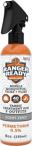 Ranger Ready Permethrin 0.5% repelente para ropa de vestir, aroma cero, 8 onzas líquidas.