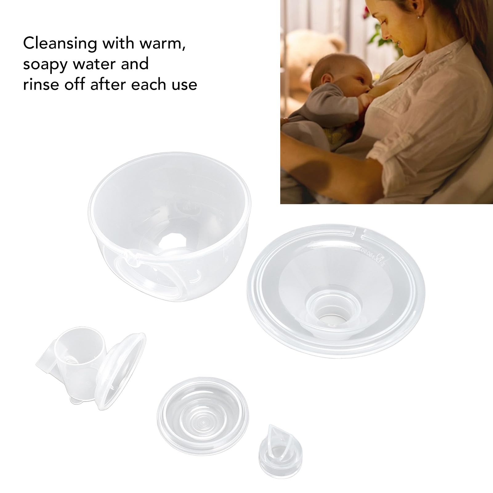 Wearable Pump Set Increase Efficiency Duckbill Valve Pump Flange Inserts for S9 S10 S12 24mm / 0.94in of Pump Insert is to Warm Water. Makes Hygi Straig Wearable Pump Flange (24mm) - Image 2