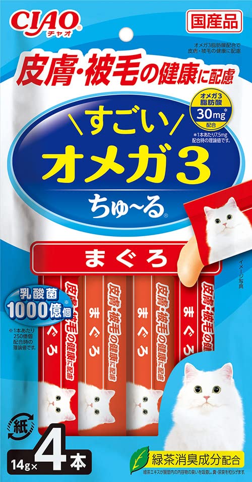 Amazon.co.jp: チャオ (CIAO) すごいオメガ3ちゅ~る まぐろ 4本×6個