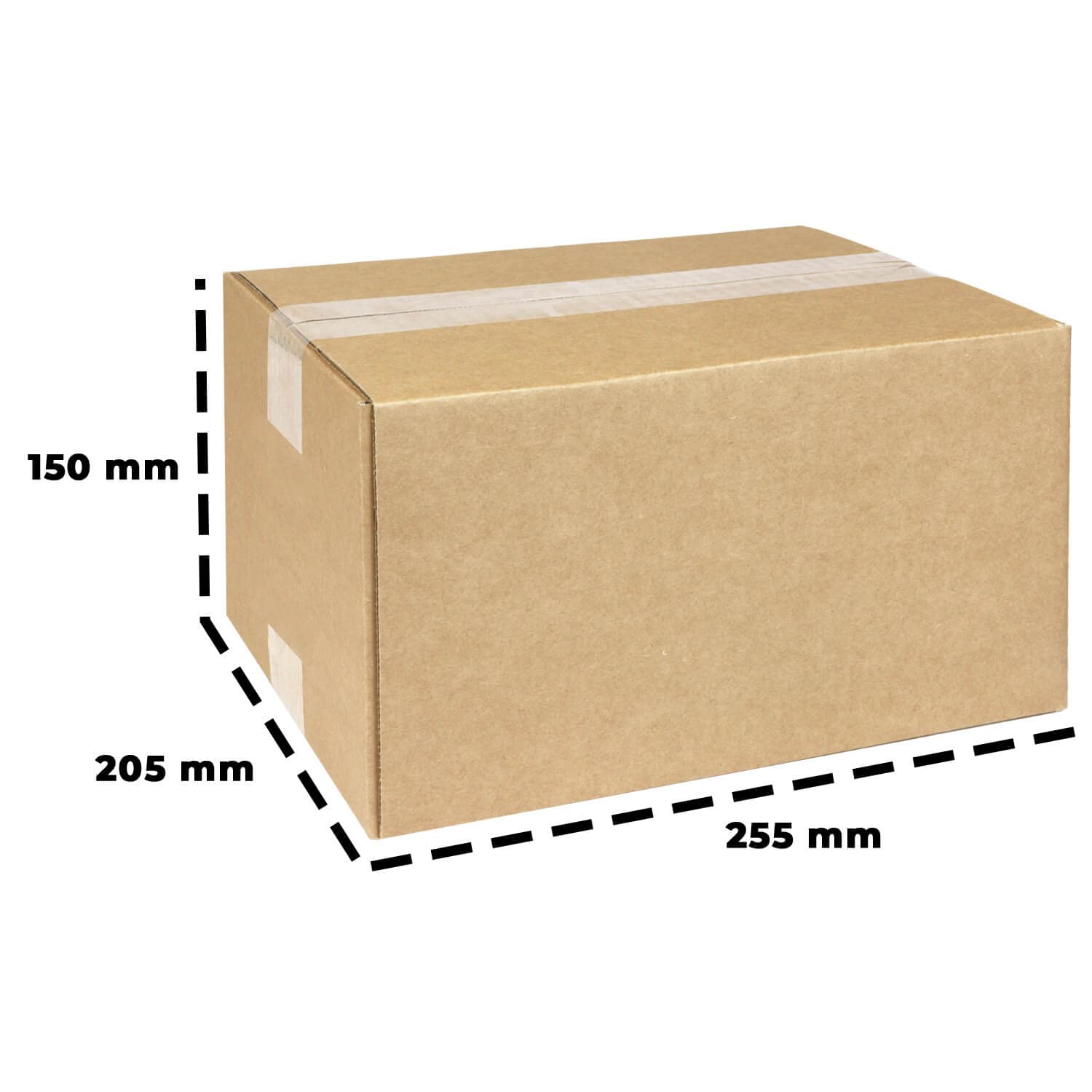 smiley pack 200 Stück Faltkartons 250 x 200 x 150 mm braun KK26 Versandkarton Verpackungskartons 25 x 20 x 15 cm aus Wellpappe 1 wellig Karton Pappkarton Versandbox Paket Päckchen