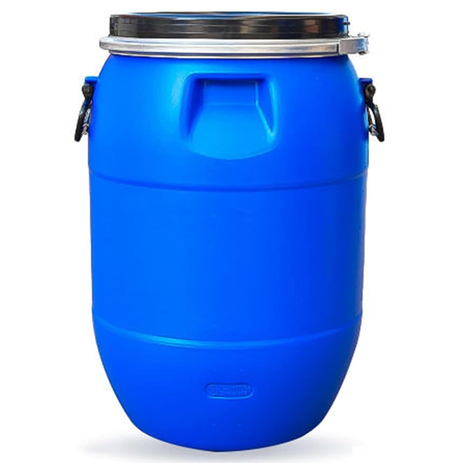Tonneau plastique avec couvercle, anneau de loquet de fût ouvert bleu, reservoir eau polyvalent, Tambour de pluie conception hermétique for l'expédition de stockage industriel(30L)