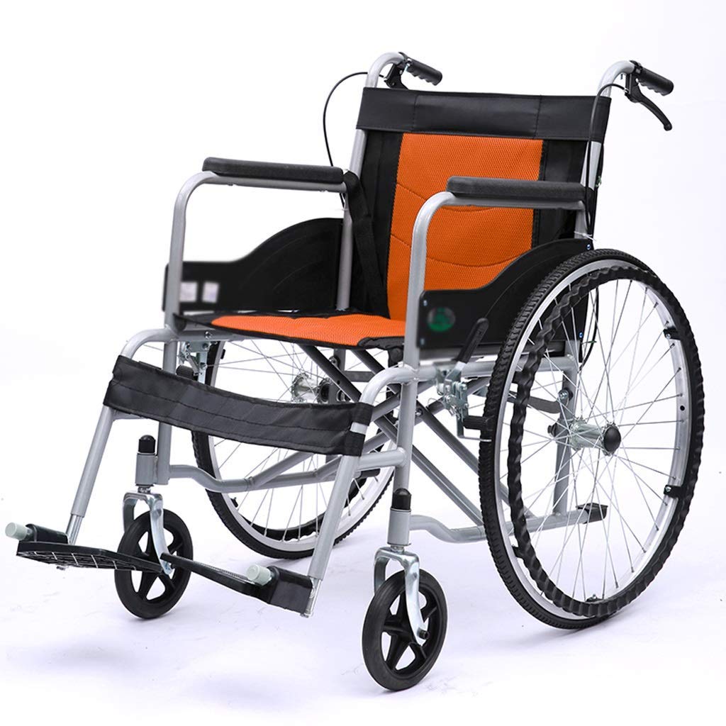 Sedia a rotelle,Creativo multifunzionale ultra pieghevole vecchio passeggino per disabili ausili per la deambulazione
