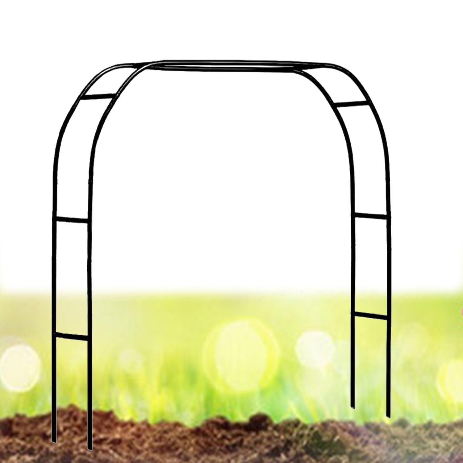 Arco de jardín para bodas y plantas trepadoras en color negro de 300cm