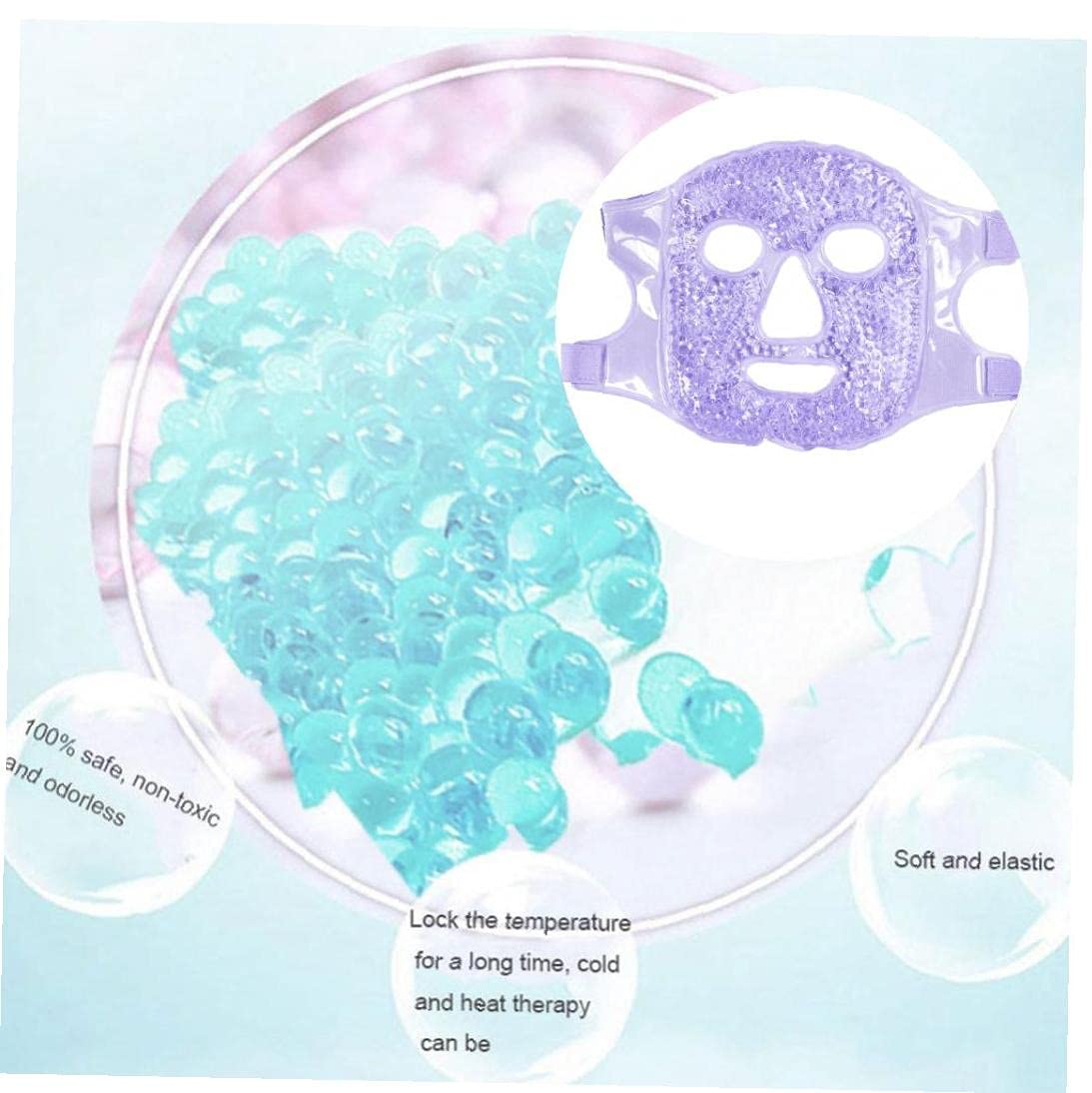 Gel Copertura Del Fronte Caldo Freddo Terapia Del Gel Perle Completa Viso Riduce L'effetto Occhi Puffiness Riutilizzabile Hot Cold Compress Per L'emicrania Una Notte Da Leoni