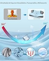Vista 3 de Almohada cervical cervical para aliviar el dolor, almohada ergonómica para dormir de lado para apoyar el cuello, almohadas ortopédicas de espuma