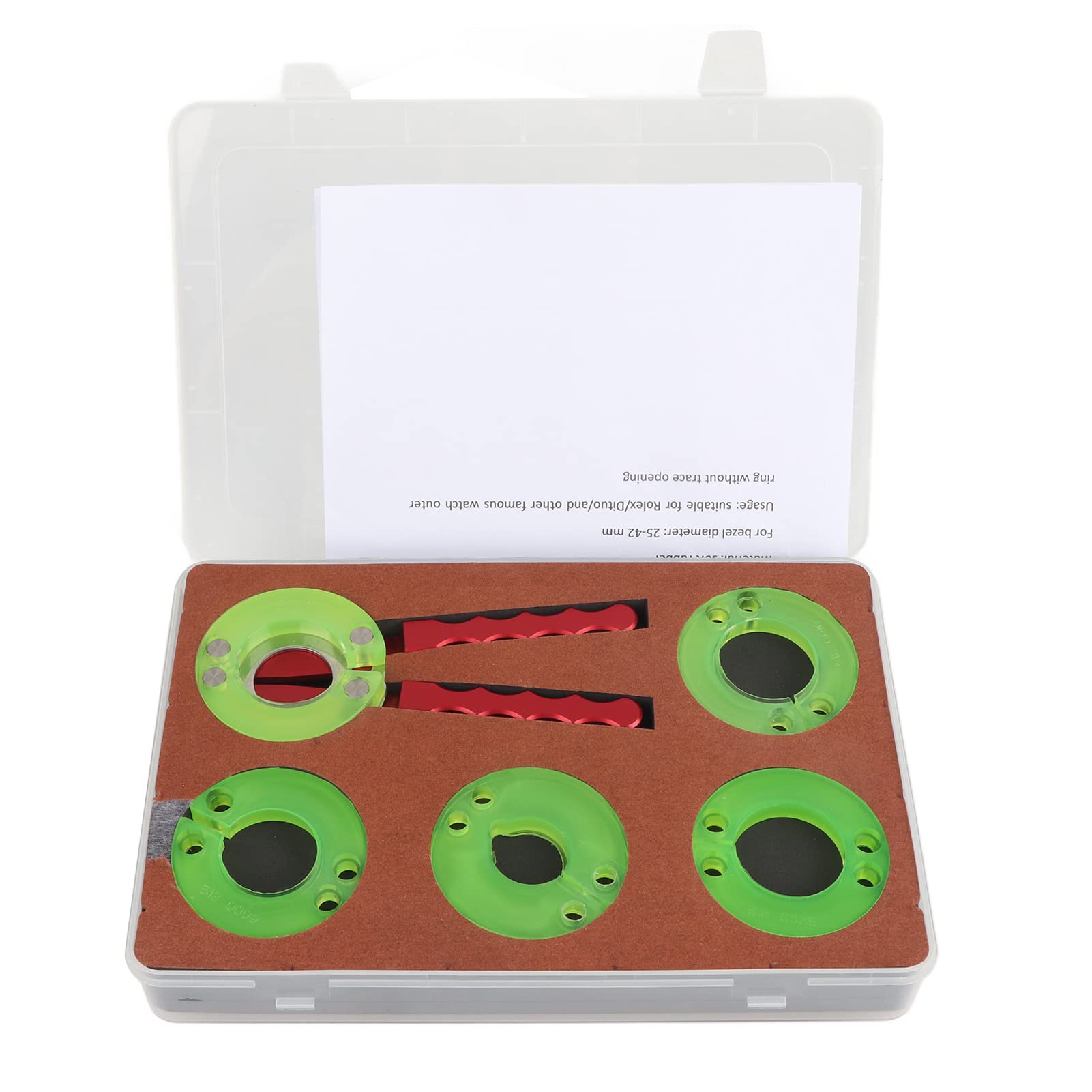 Strumenti per la rimozione dell'anello della lunetta dell'orologio, strumento per la sostituzione del vetro dell'orologio in gomma elastica di alta qualità, kit di riparazione