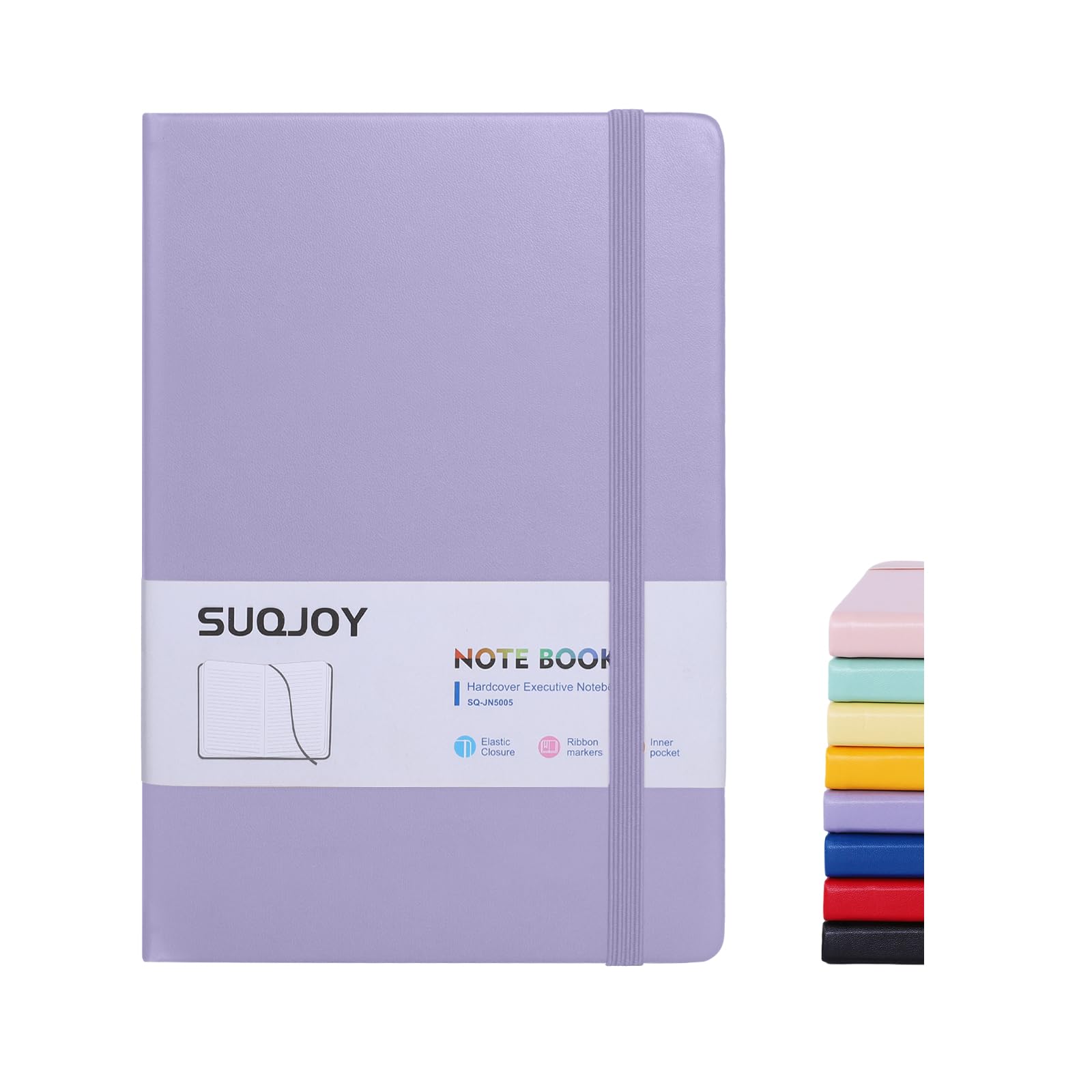 SUQJOY Lined Journal Notebooks for Writing, 100 GSM Thick Paper, 1 Pack Hardcover Notebooks, A5 College Ruled Notebook, Journaling Notebook for School