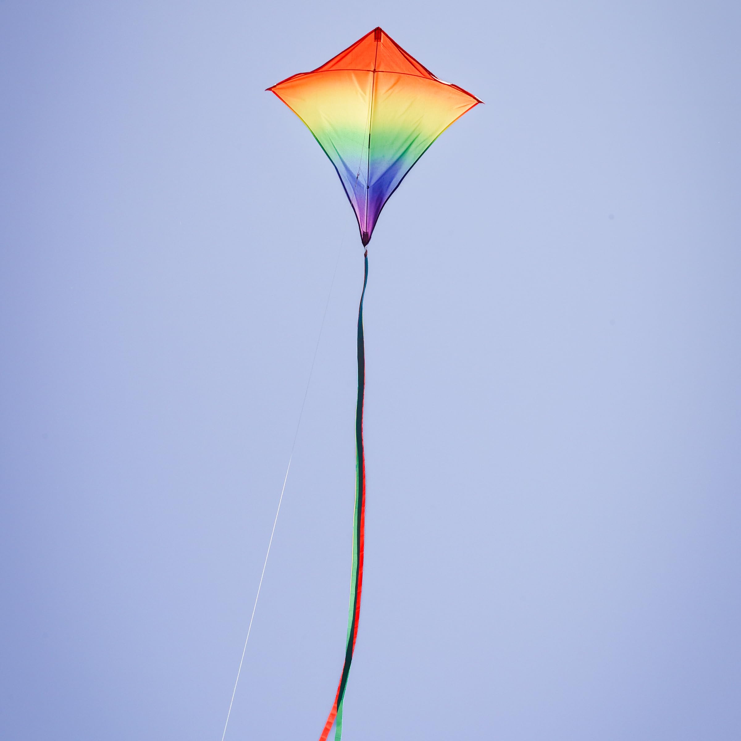 In the Breeze 3507 — Blended Rainbow 30-inch Diamond — Colorful, Easy-Flying Kite with Included Kite Line and Bag