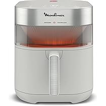 Moulinex Easy Fry Infrared, Friggitrice ad Aria 7L, Doppia Resistenza, Riscaldamento 2 Volte Più Veloce, Cottura Rapida, Lavabile in Lavastoviglie, Finestra di Osservazione, Colore Bianco, EZ831G