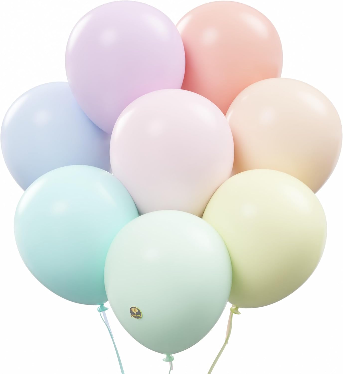 AFTERLOON® Biodegradable Balloons 24 pcs Pastel Assorted 12 Inch, Matte Color Thickened Extra Strong Latex Helium Float, Colorful Bulk Color ballon Globos Para Decoration De Fiestas Kids Rainbow Pack of 24 Pastel Assorted