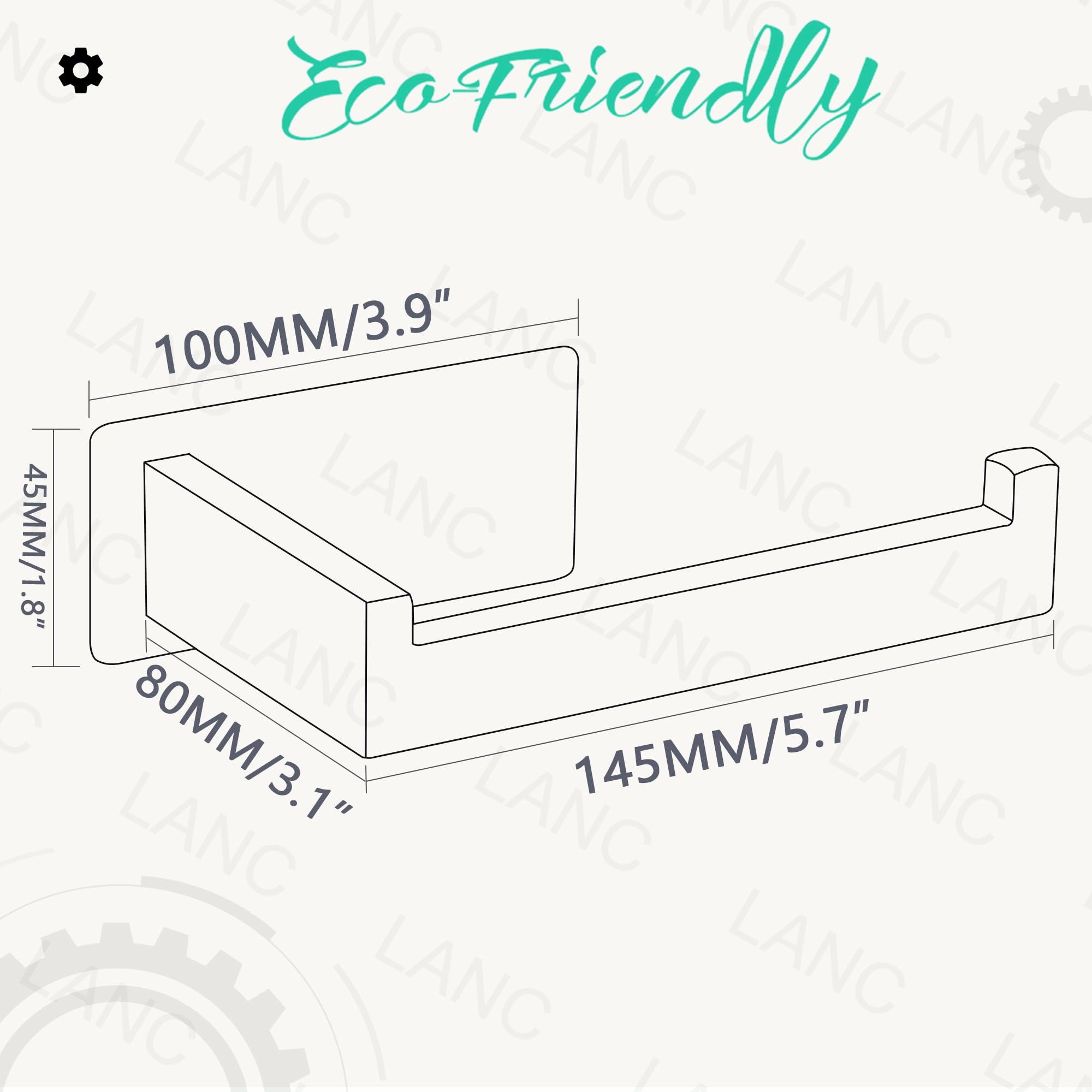 LANC Chrome Toilet Paper Roll Holder, Self-Adhesive Tissue Holder Wall Mounted for Bathroom Office Stick On Toilet Paper Holder with No Drilling Rustproof Stainless Steel Silver, A8307CP