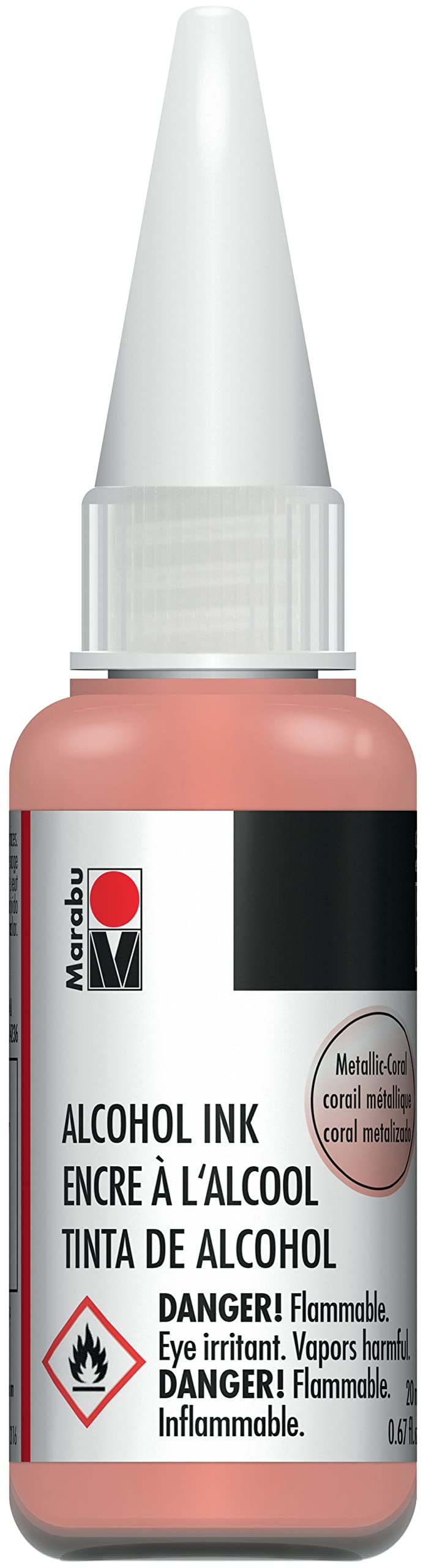 MarabuAlcohol Ink - Metallic Coral - Immerse Yourself in The Enchantment of a Hidden Undersea Realm, Painting with The Colors of Oceanic Wonder - 20ml Bottle